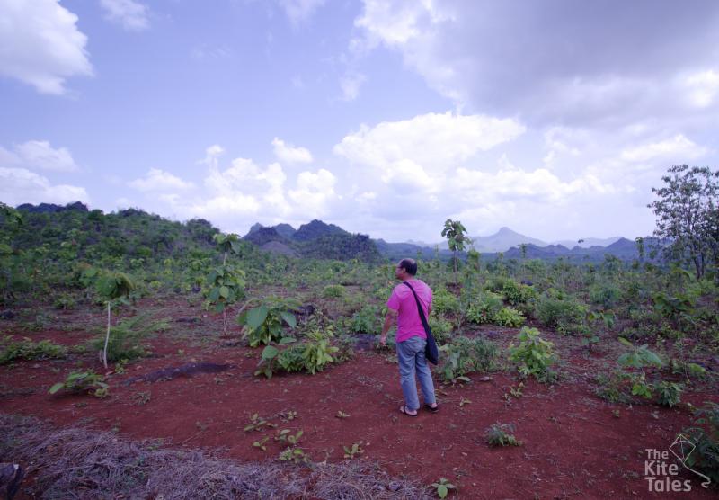 Pascal in the countryside around Panpet, where his tribe originates from