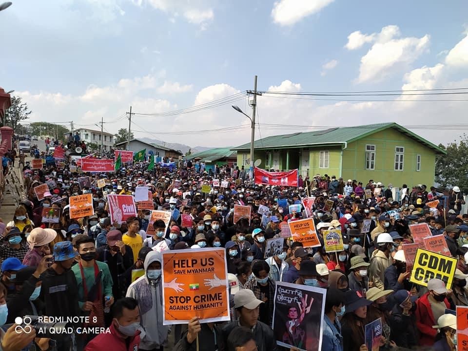 Protests in Chin State, Photo courtesy of Chinland Post. 