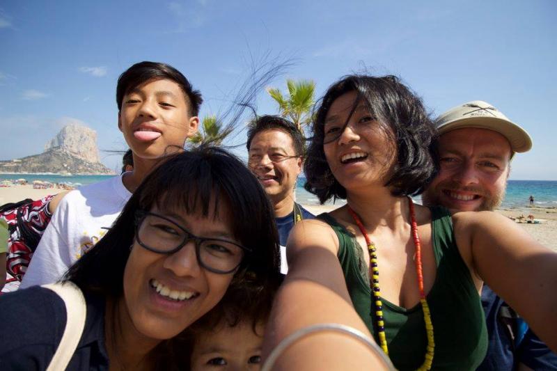 Reunions are made for selfies... this time in a seaside town in southern Spain 