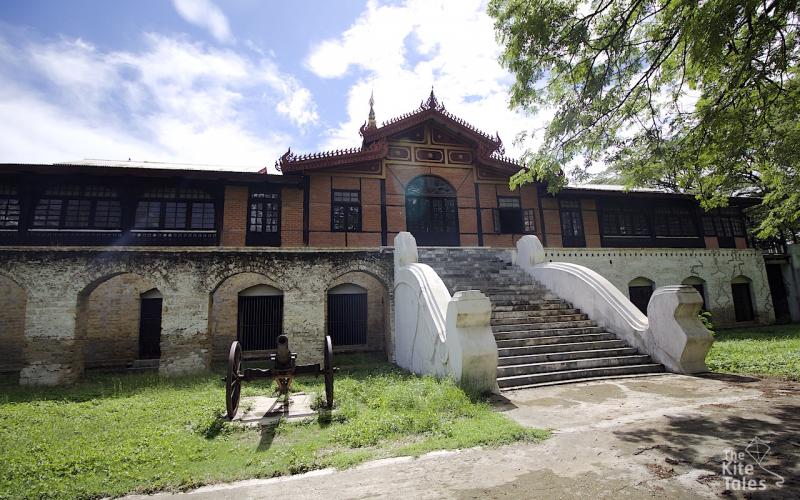 The Haw at Nyaungshwe, pictured in 2016,  was filled with sanitised 'cultural' exhibitions by the military, which allowed the building to fall into disrepair