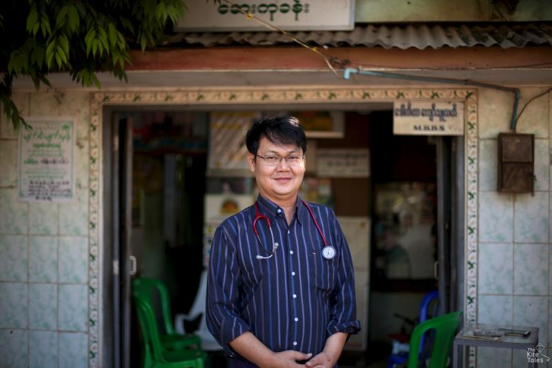 Now Kyaw Thu Latt treats patients in his native Mon town od Bilin