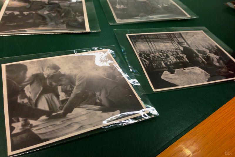 San Aung's pictures were smuggled out of Myanmar soon after anti-government protests of 1988 and donated to the British Library. They were kind enough to show us the images, which are reproduced here with their permission
